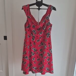 Torrid Red Floral Midi Dress